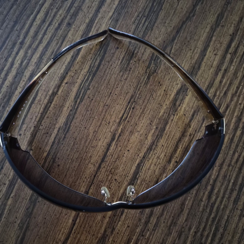 Prada Translucent Brown Shield Sunglasses - image 2